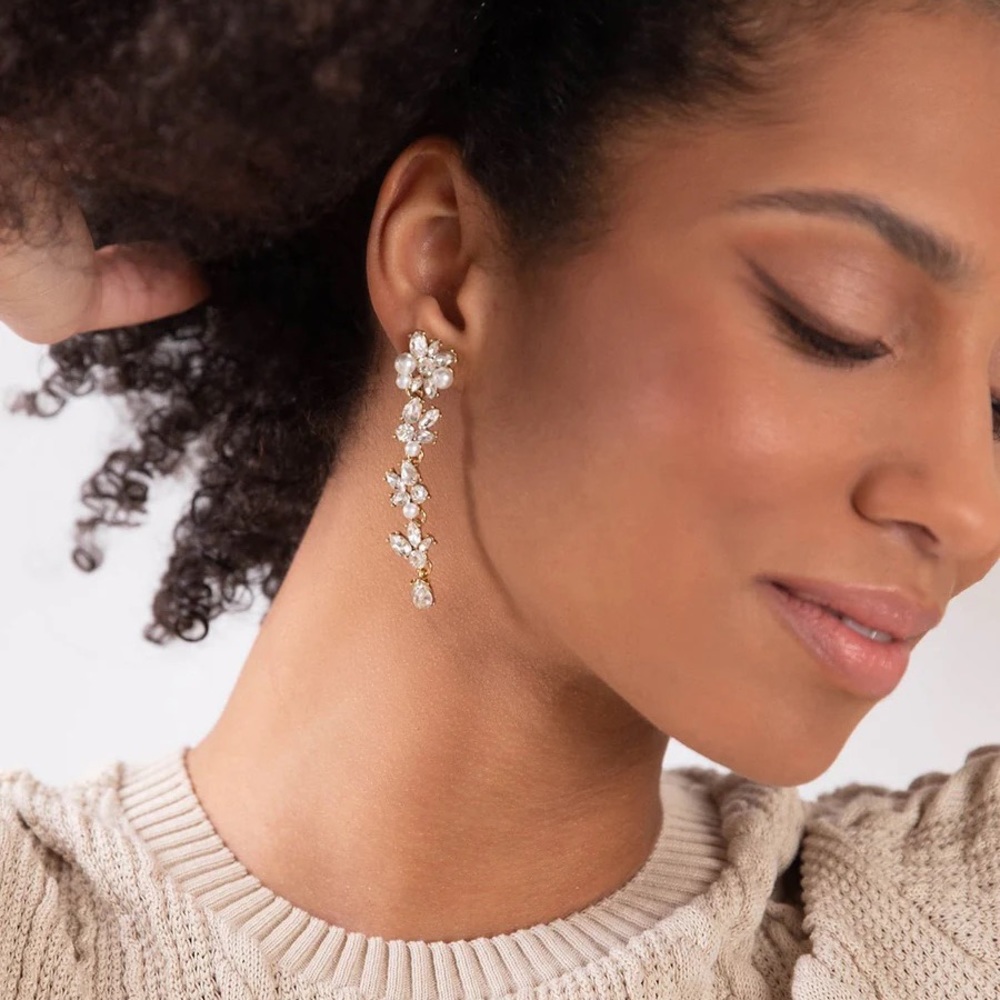 Olive + Piper Savannah Drop Earrings, Bridal, Bridesmaid Earrings, Gold